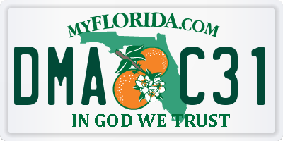 FL license plate DMAC31