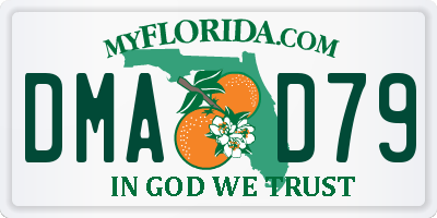 FL license plate DMAD79