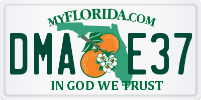 FL license plate DMAE37