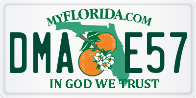 FL license plate DMAE57