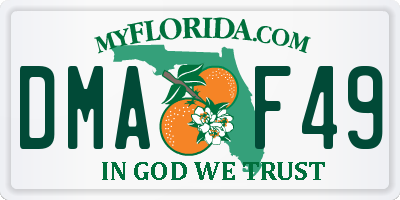 FL license plate DMAF49