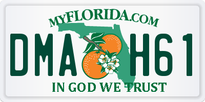 FL license plate DMAH61
