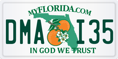 FL license plate DMAI35