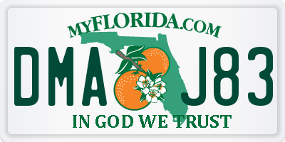 FL license plate DMAJ83