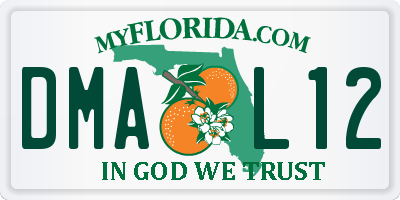 FL license plate DMAL12
