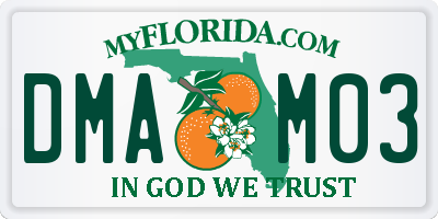 FL license plate DMAM03