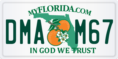FL license plate DMAM67