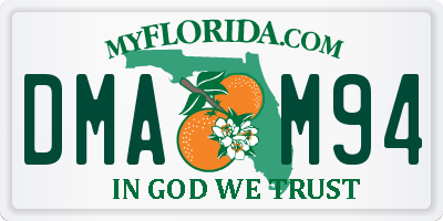 FL license plate DMAM94