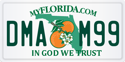 FL license plate DMAM99