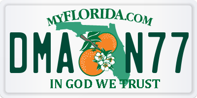 FL license plate DMAN77