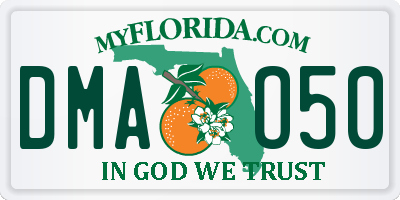 FL license plate DMAO50