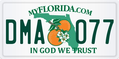 FL license plate DMAO77