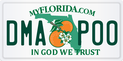 FL license plate DMAP00
