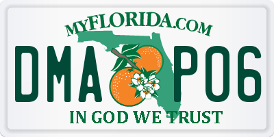 FL license plate DMAP06