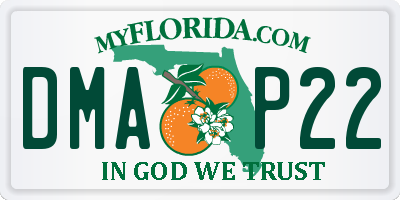 FL license plate DMAP22