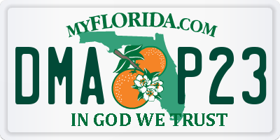 FL license plate DMAP23
