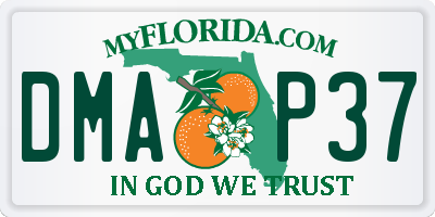 FL license plate DMAP37
