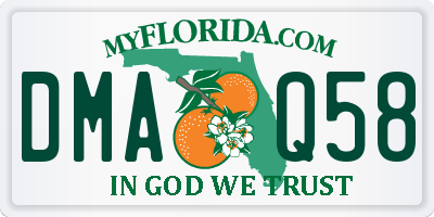 FL license plate DMAQ58