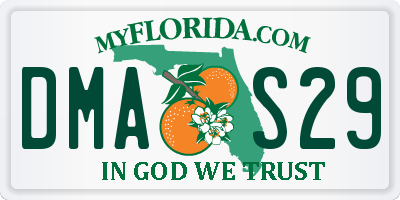 FL license plate DMAS29