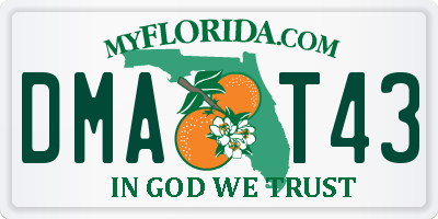 FL license plate DMAT43