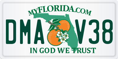 FL license plate DMAV38
