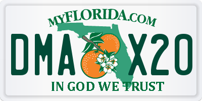 FL license plate DMAX20