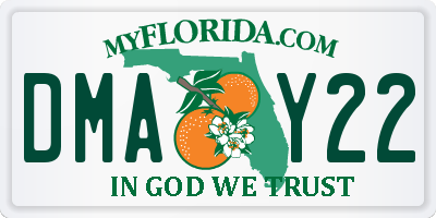FL license plate DMAY22