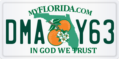 FL license plate DMAY63