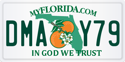 FL license plate DMAY79
