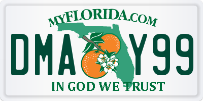 FL license plate DMAY99