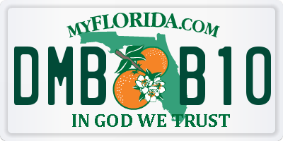 FL license plate DMBB10