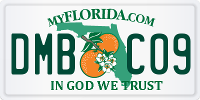 FL license plate DMBC09