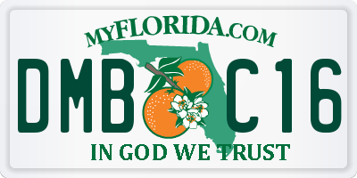 FL license plate DMBC16