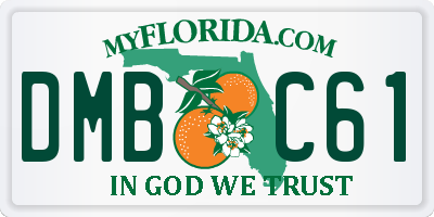 FL license plate DMBC61