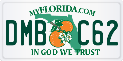 FL license plate DMBC62
