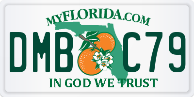 FL license plate DMBC79