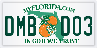 FL license plate DMBD03