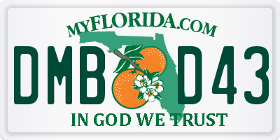 FL license plate DMBD43