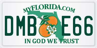 FL license plate DMBE66