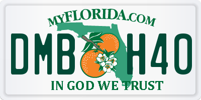 FL license plate DMBH40