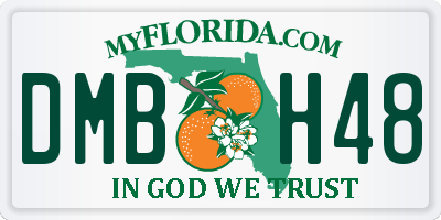 FL license plate DMBH48