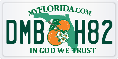 FL license plate DMBH82
