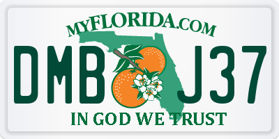 FL license plate DMBJ37