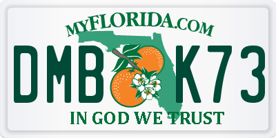 FL license plate DMBK73