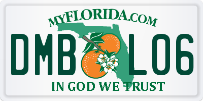 FL license plate DMBL06