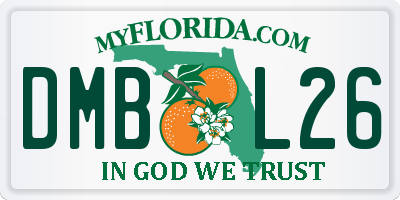 FL license plate DMBL26
