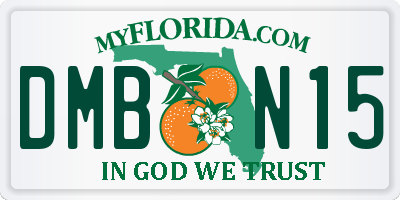 FL license plate DMBN15