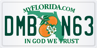 FL license plate DMBN63