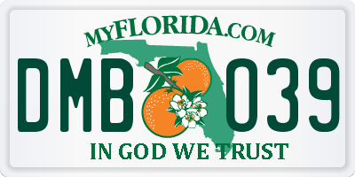 FL license plate DMBO39