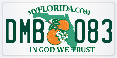 FL license plate DMBO83